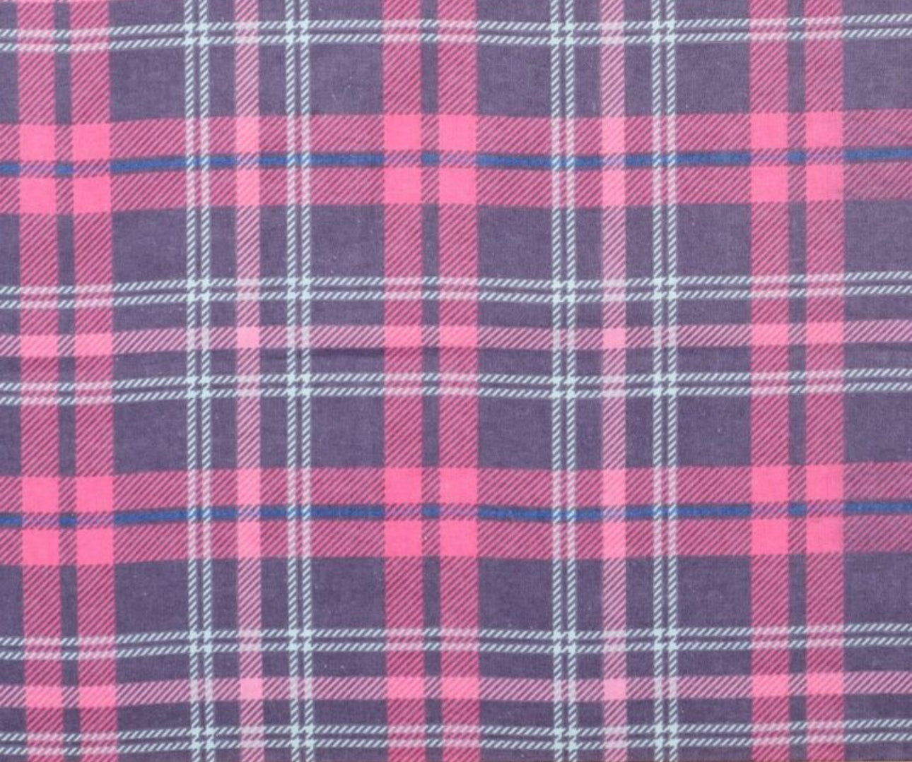 Flannel - pink & navy plaid