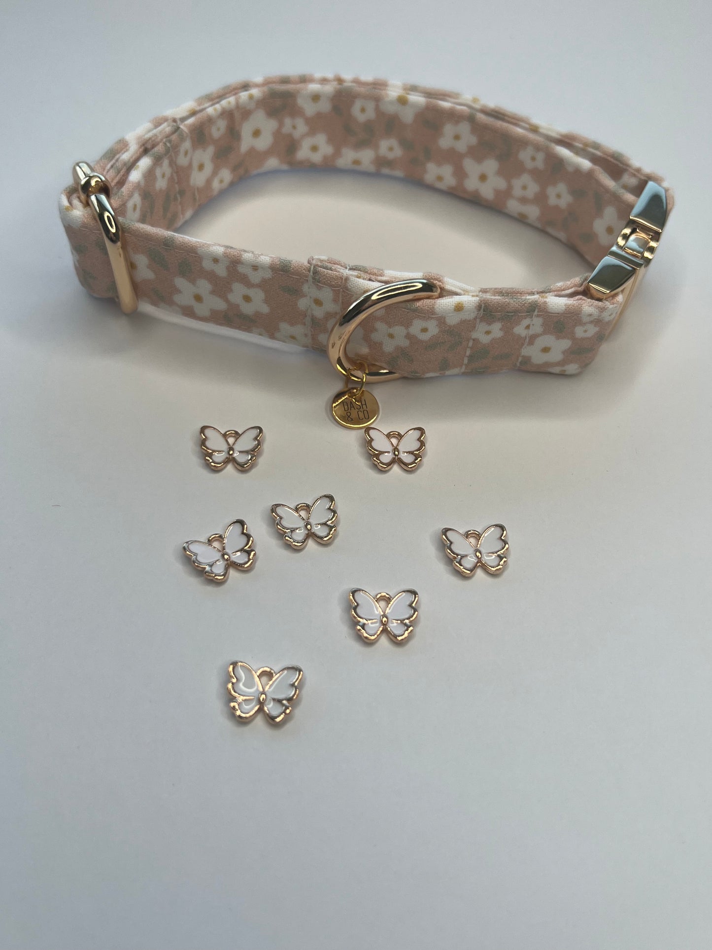 White Butterfly Collar Charm
