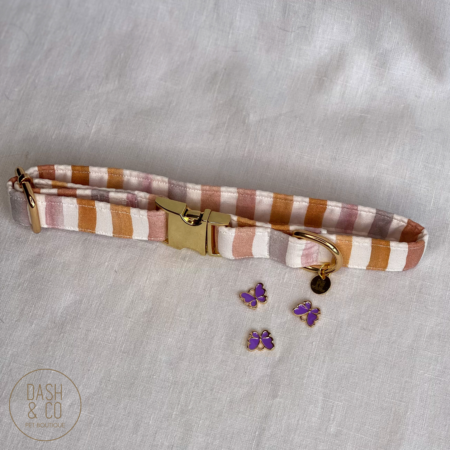 Purple Butterfly Collar Charm