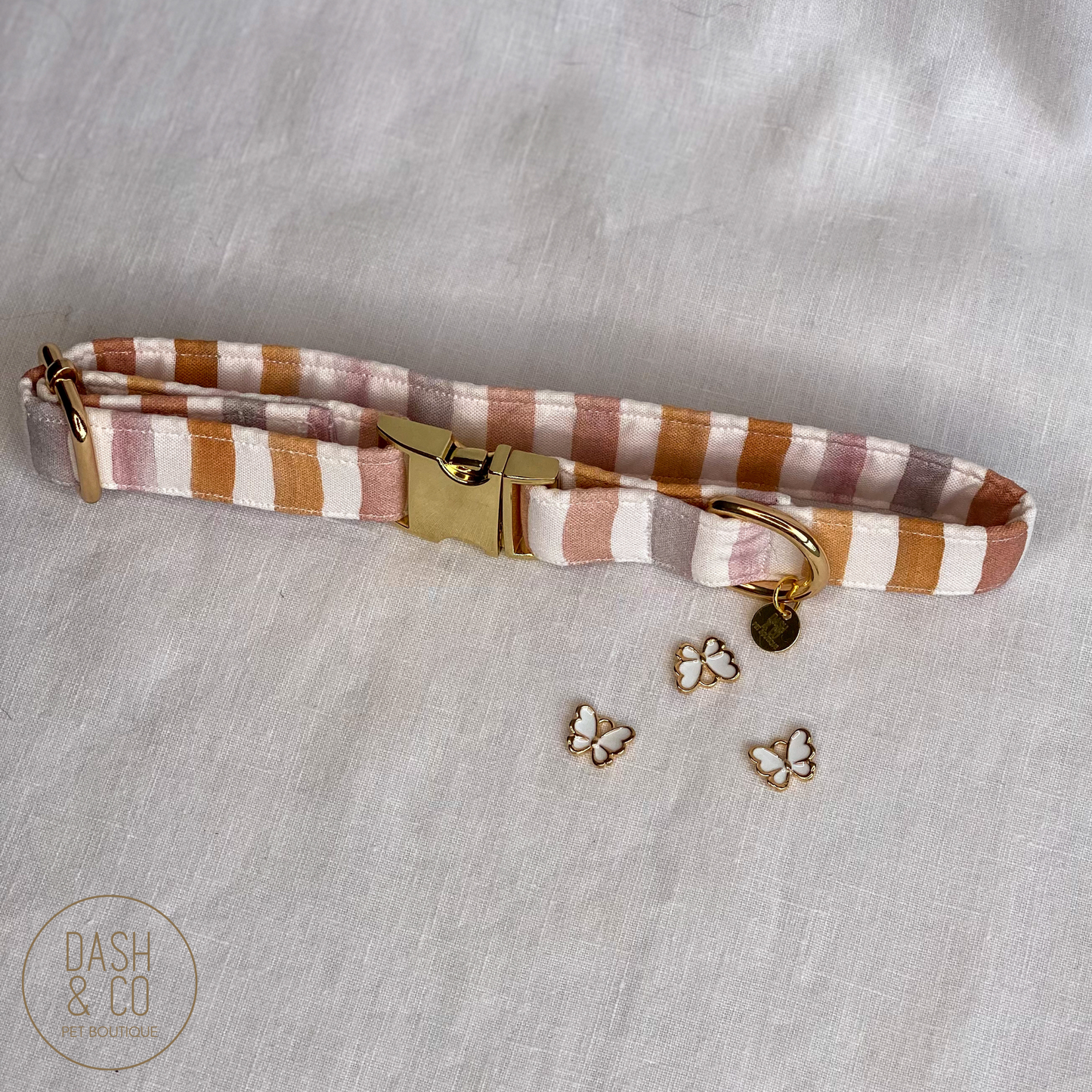 White Butterfly Collar Charm