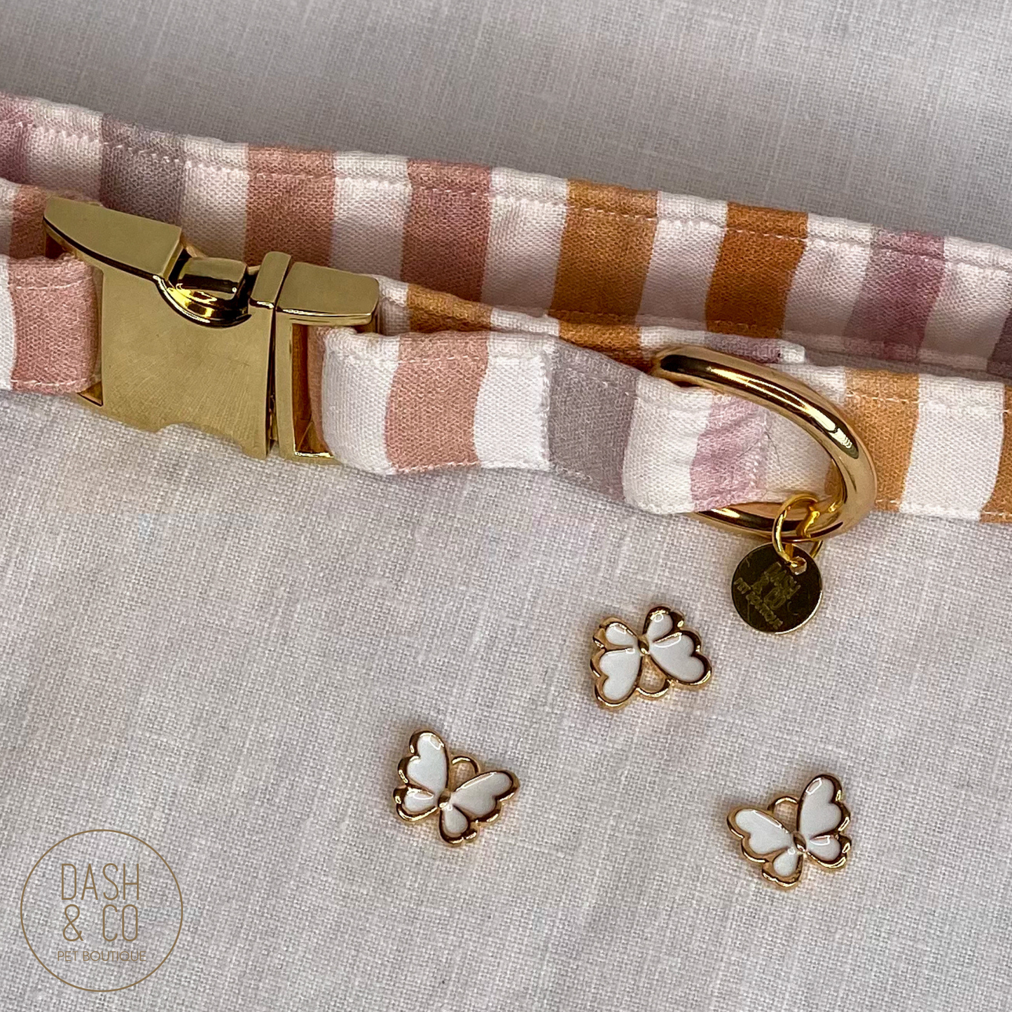 White Butterfly Collar Charm