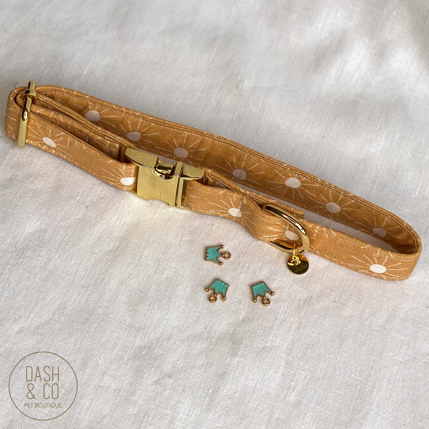 Blue Crown Collar Charm