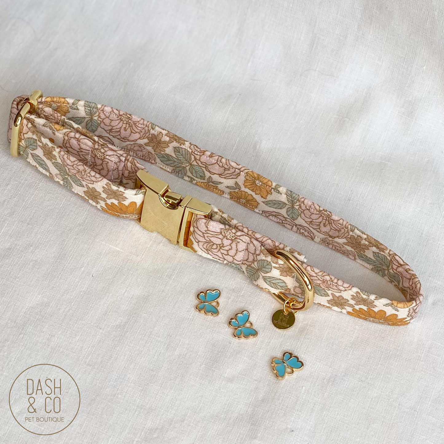 Blue Butterfly Collar Charm