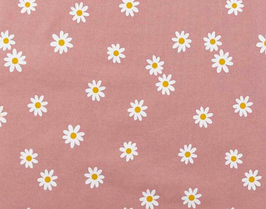 Canvas - Dusty pink daisy