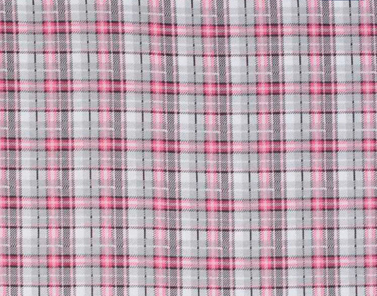 Flannel - Pink + grey checks