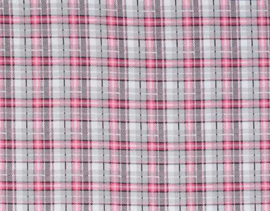 Flannel - Pink + grey checks