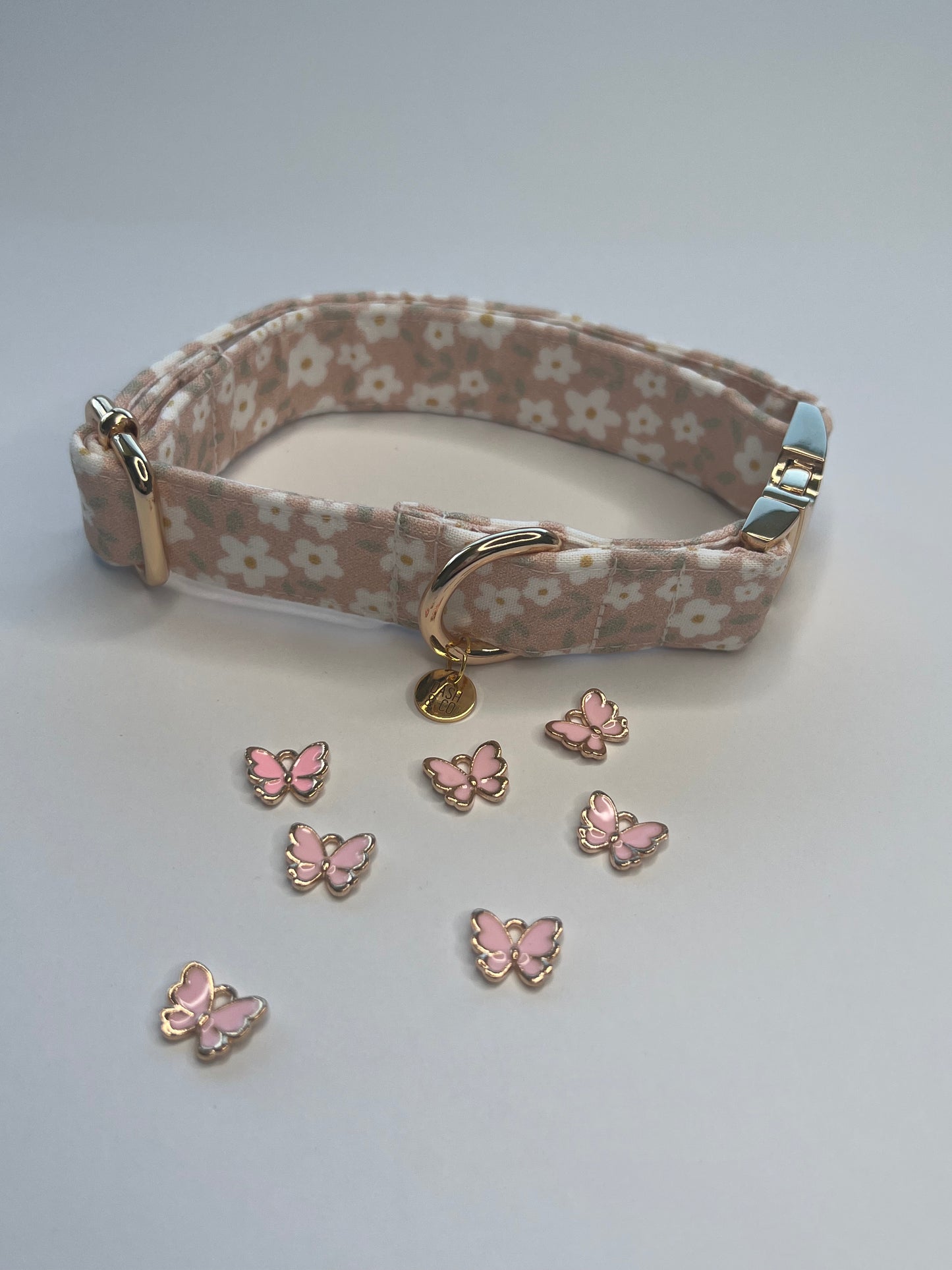 Pink Butterfly Collar Charm