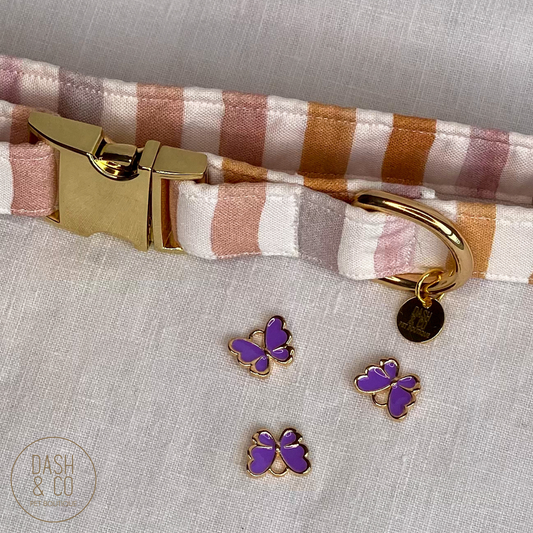 Purple Butterfly Collar Charm