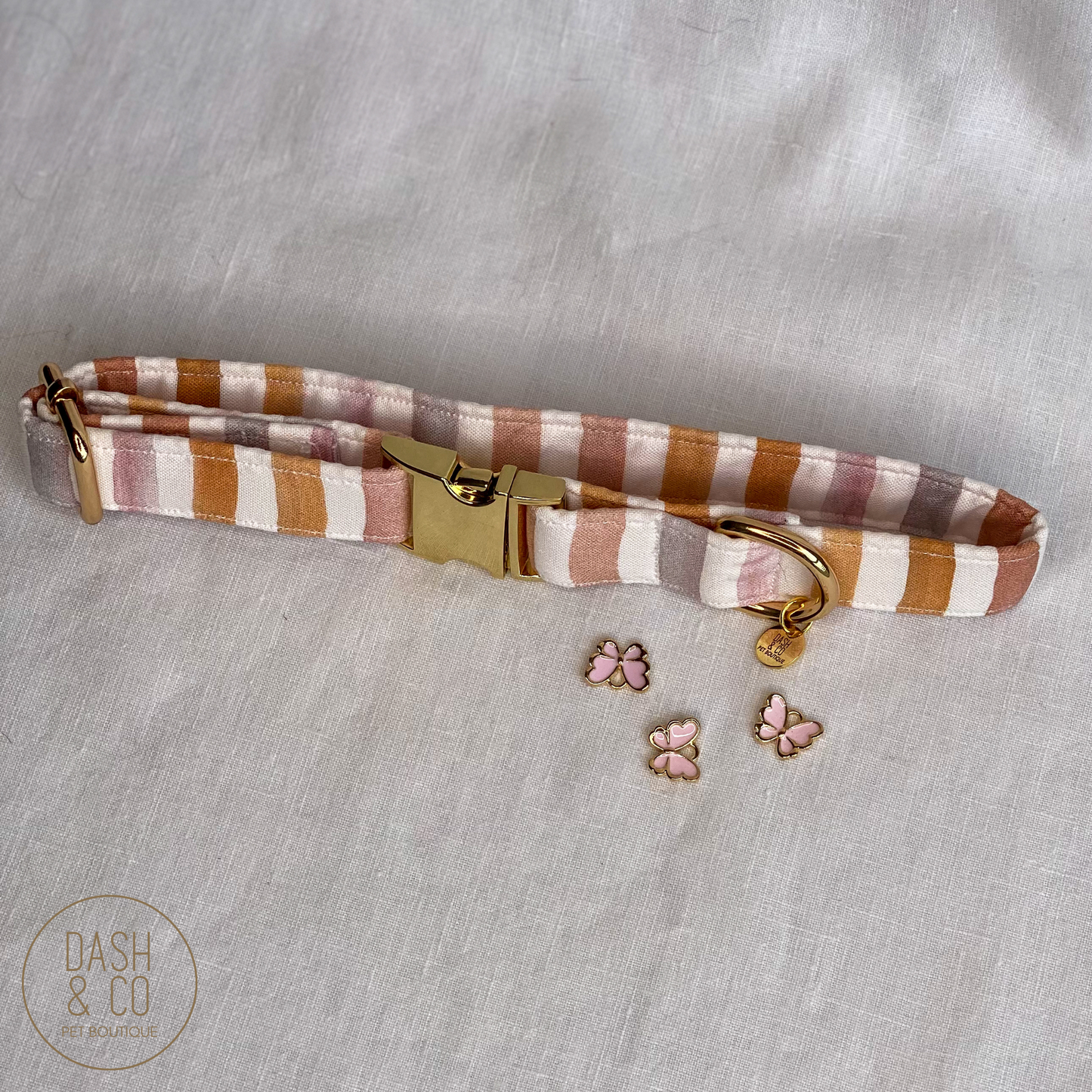 Pink Butterfly Collar Charm