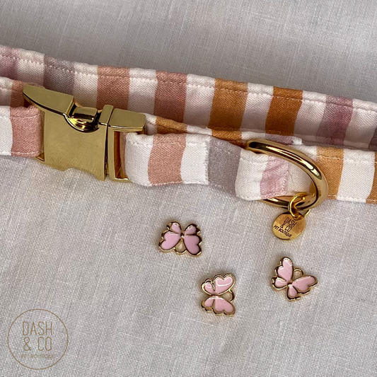 Pink Butterfly Collar Charm