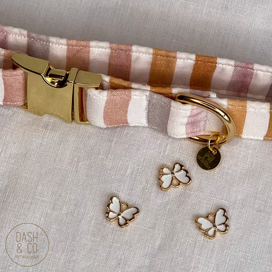White Butterfly Collar Charm