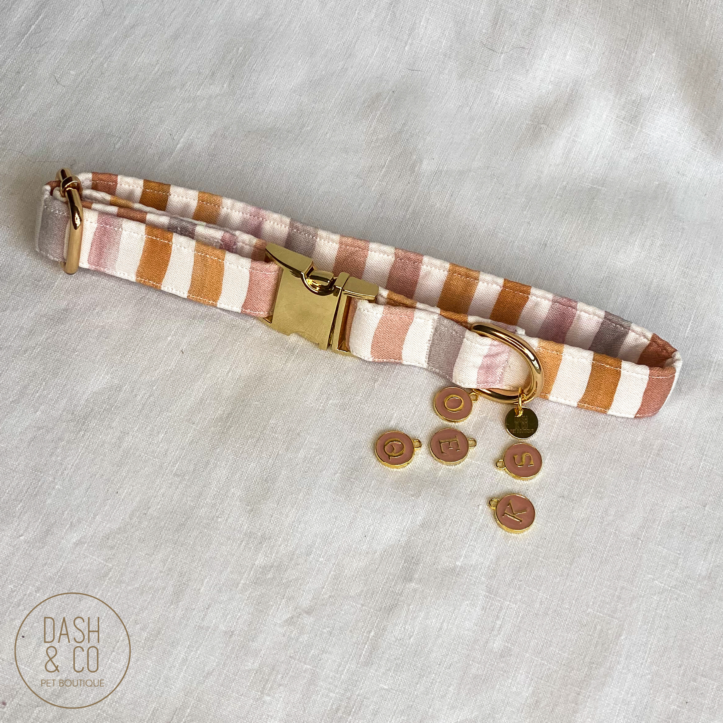 Pink Letter Collar Charm