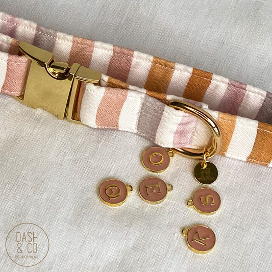 Pink Letter Collar Charm