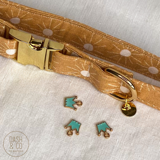 Blue Crown Collar Charm