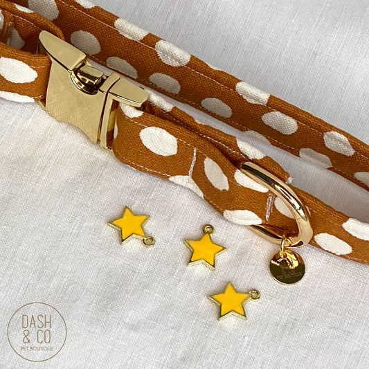 Yellow Star Collar Charm