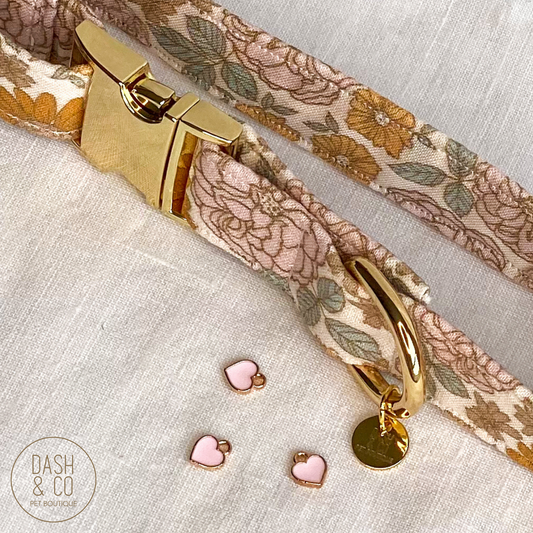 Pink Heart Collar Charm