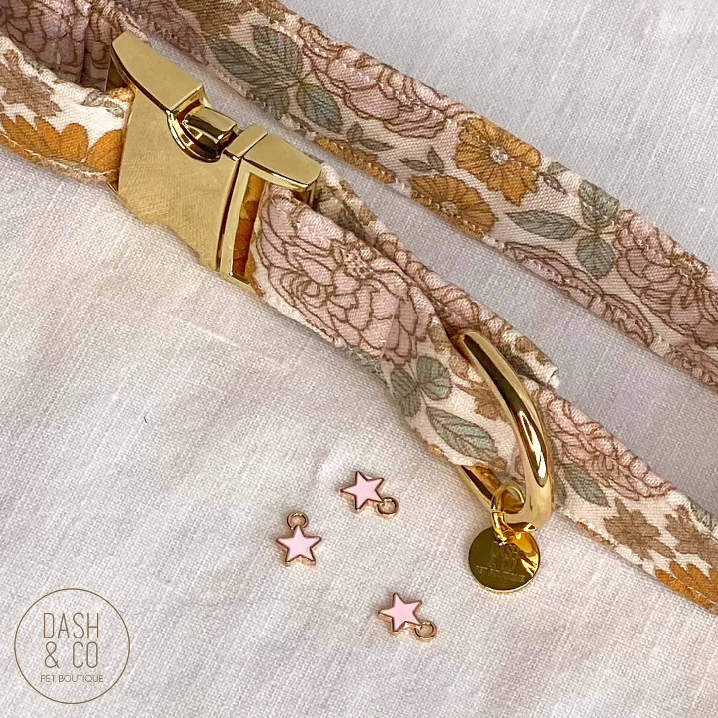 Pink Star Collar Charm