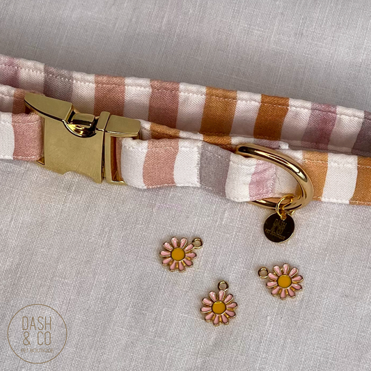 Pink Daisy Collar Charm
